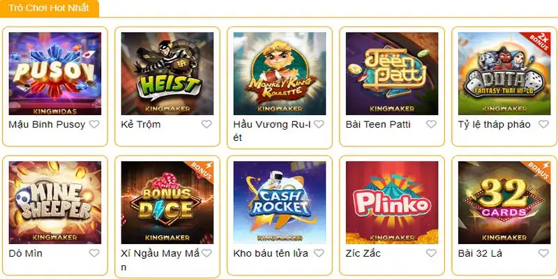 Sảnh chơi KM nhiều game hot